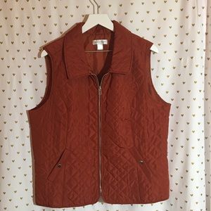 Christopher & Banks Burnt Orange Vest XL NWOT